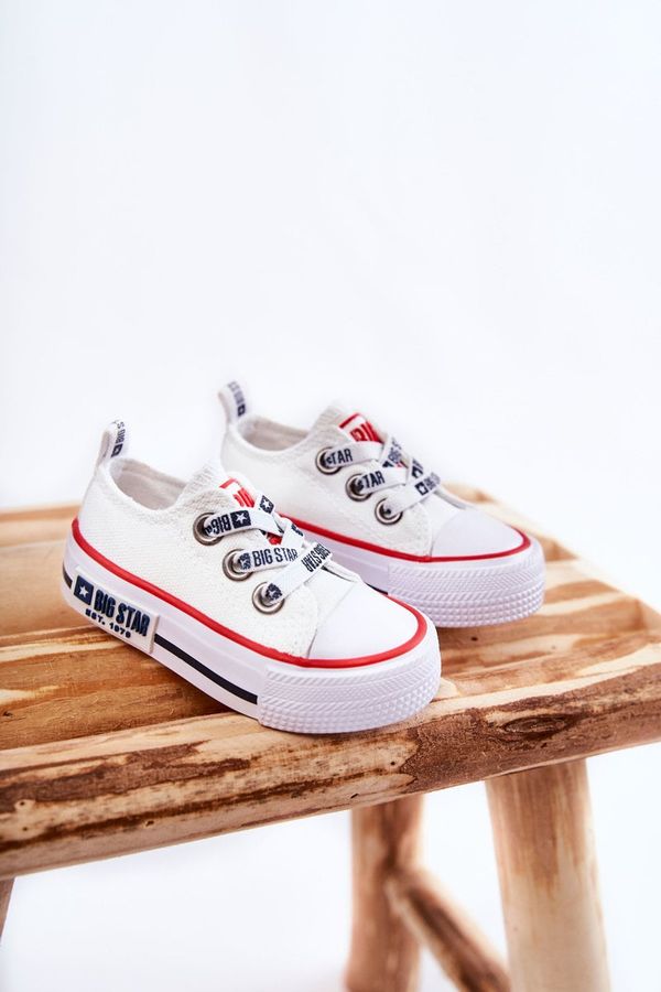 BIG STAR SHOES Children's fabric sneakers BIG STAR KK374048 White