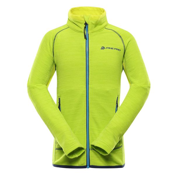 ALPINE PRO Children's quick-drying sweatshirt ALPINE PRO ONNECO lime green