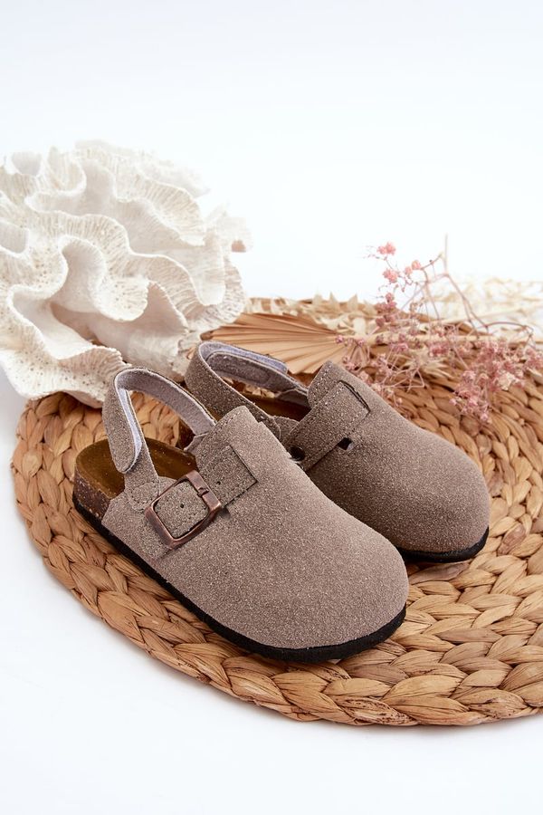 Kesi Children's slippers on cork platform Grey Vulagia