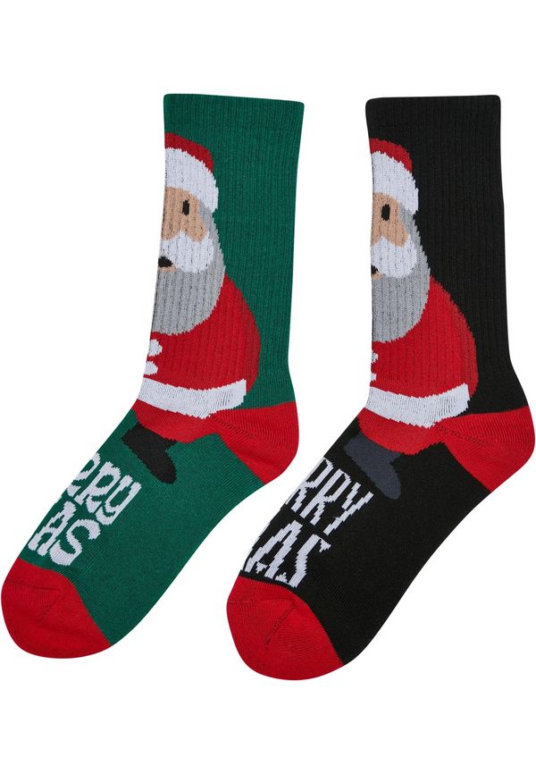 Urban Classics Accessoires Christmas Santa Socks - 2-Pack Multicolored