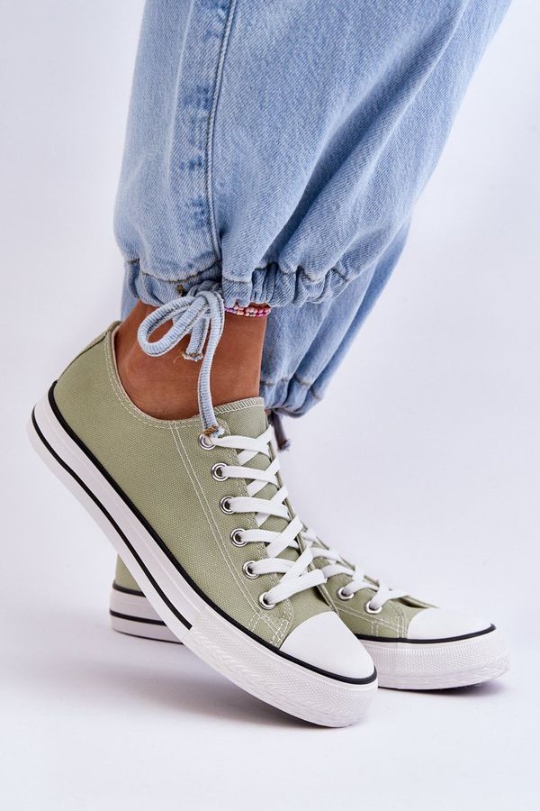 Kesi Classic Women's Low Bottom Sneakers Light Green Vegas