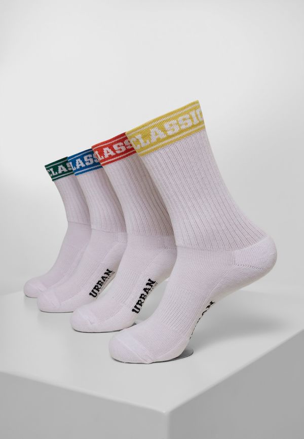 Urban Classics Accessoires Colored Cuff Sport Logo Short Socks 4-Pack Multicolor