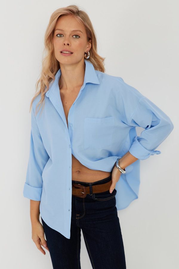 Cool & Sexy Cool & Sexy Women's Blue Basic Shirt