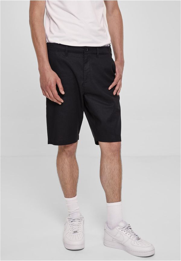UC Men Cotton Linen Shorts Black
