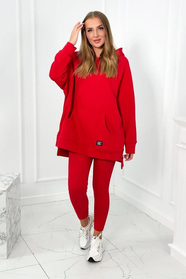 Kesi Cotton set insulated sweatshirt + leggings red