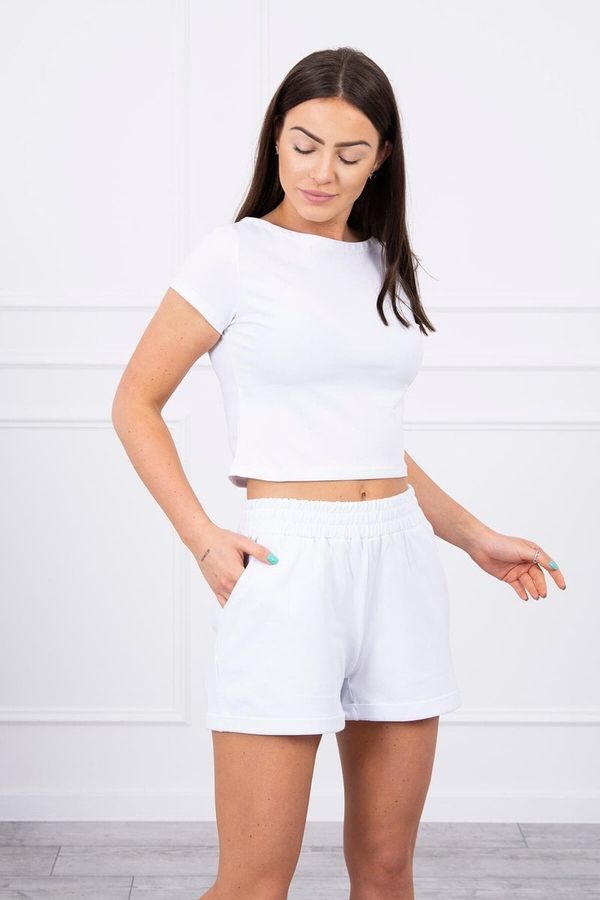 Kesi Cotton set with white shorts