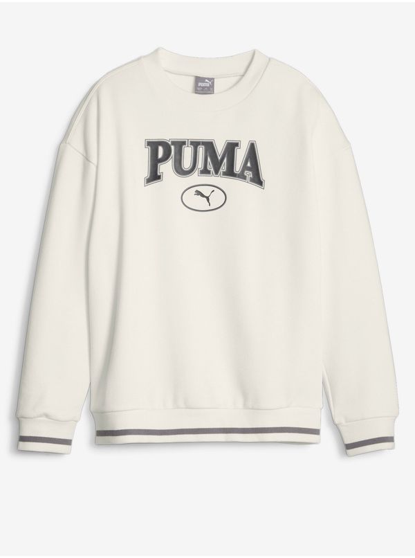 Puma Cream Girls' Sweatshirt Puma Squad Crew - Girls