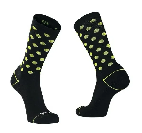 Northwave Cyklistické ponožky NorthWave  Core Sock Black/Yellow Flu