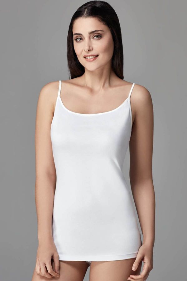 Dagi Dagi 2-Pack White Thin Strap Combed Cotton Women's Undershirt