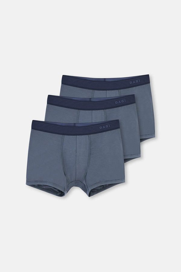 Dagi Dagi 3-Pack Indigo Micro Modal Boxer