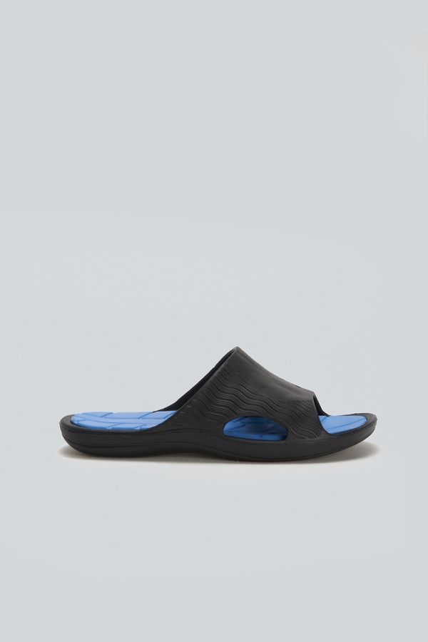 Dagi Dagi Black-blue Single Strap Slippers
