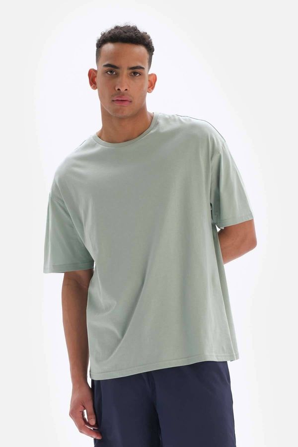 Dagi Dagi Men's Mint Green Tennis Match Printed T-Shirt