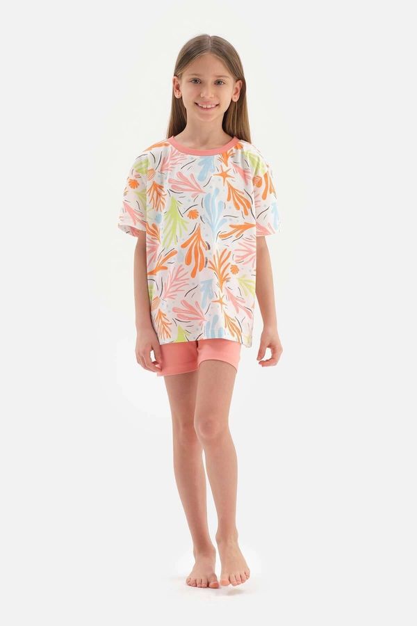 Dagi Dagi Multicolour Coral Printed Short Sleeve Pajamas Set