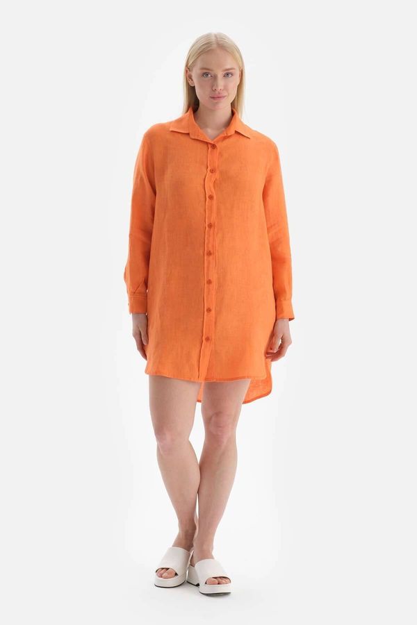 Dagi Dagi Orange Linen Shirt