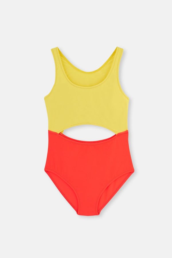 Dagi Dagi Yellow - Fuchsia Partial Swimsuit