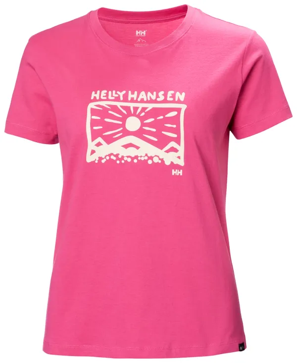 Helly Hansen Dámské tričko Helly Hansen  F2F Organic Cotton T-Shirt Cascadia Pink