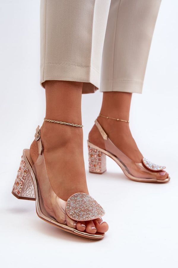 Kesi D&A Rose Gold Transparent High Heeled Sandals