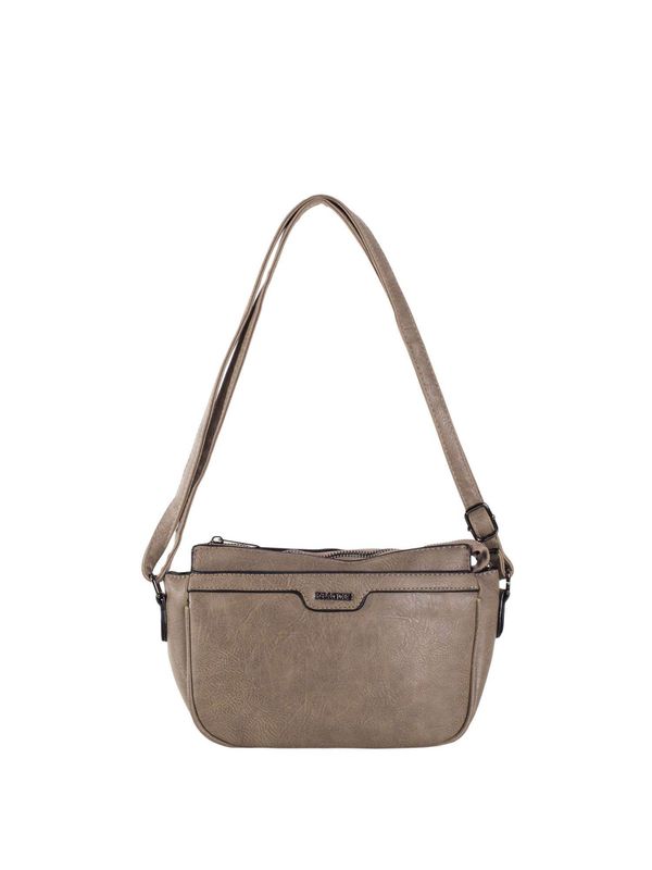 Fashionhunters Dark beige messenger bag with adjustable strap