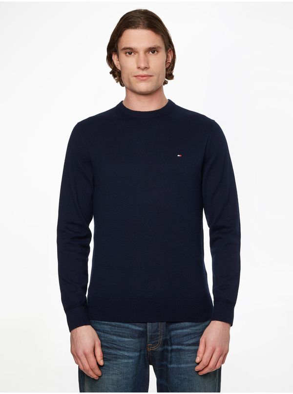 Tommy Hilfiger Dark blue men's sweater with cashmere Tommy Hilfiger - Men