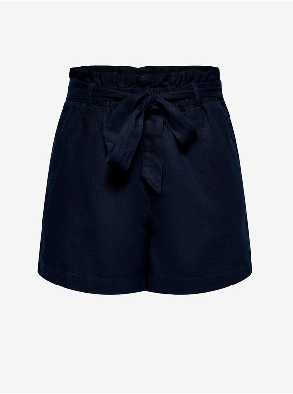 JDY Dark blue shorts with linen JDY Say - Women