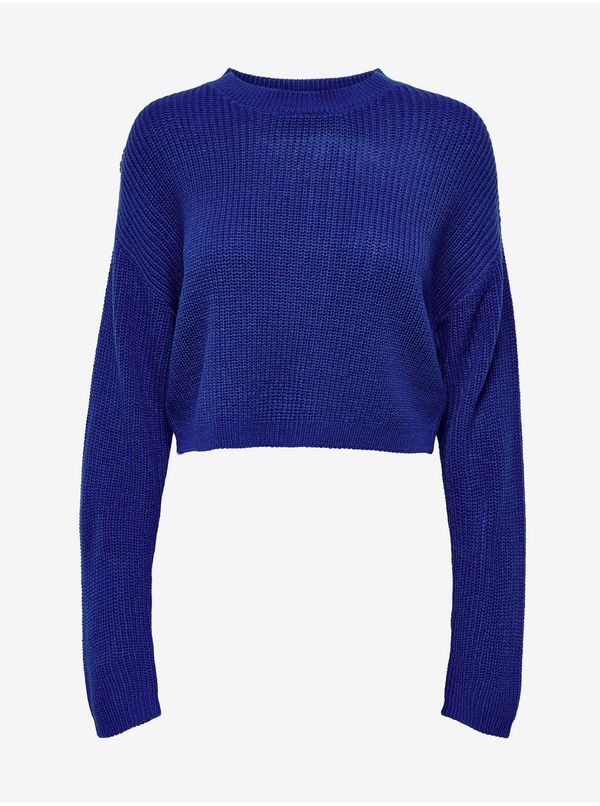 Only Dark blue women cropped sweater ONLY Malavi - Women