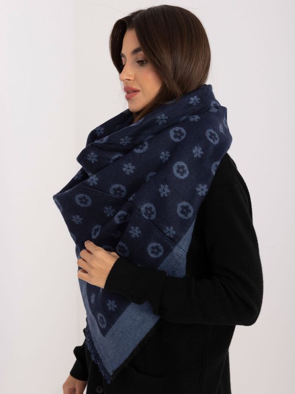 Fashionhunters Dark blue women's wool scarf