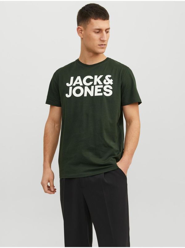 Jack & Jones Dark Green Men's T-Shirt Jack & Jones Corp - Men