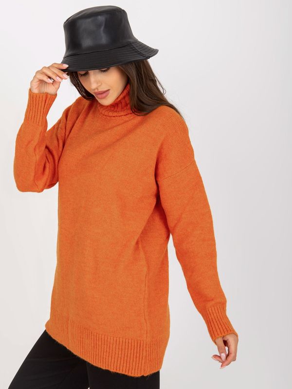 Fashionhunters Dark orange turtleneck free cut RUE PARIS