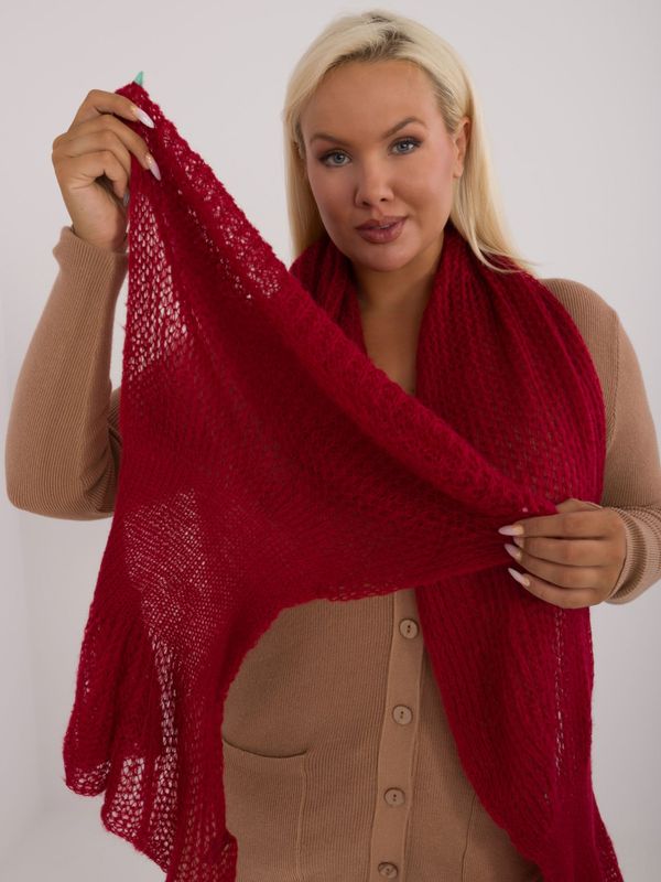 Fashionhunters Dark red women's knitted scarf