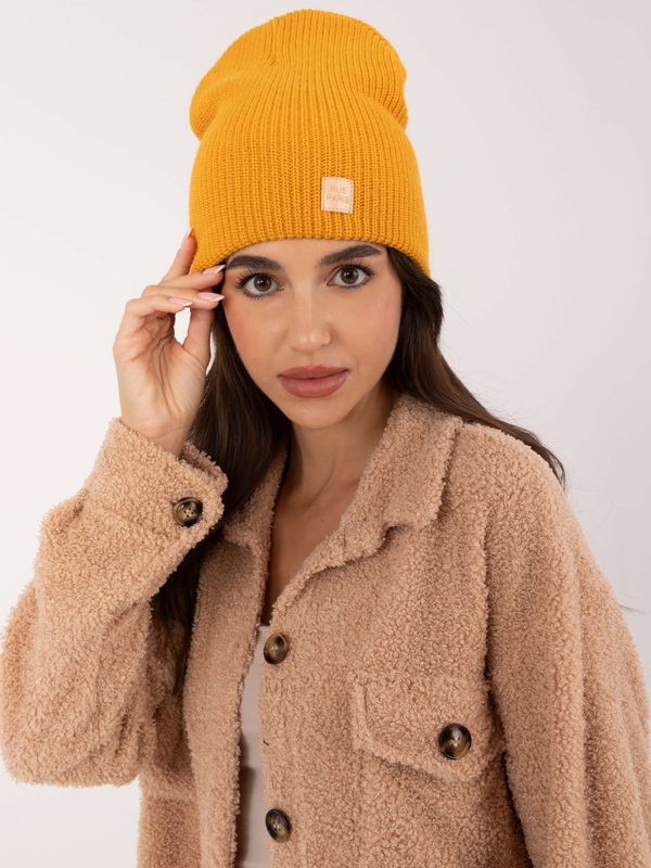 Fashionhunters Dark yellow knitted hat RUE PARIS