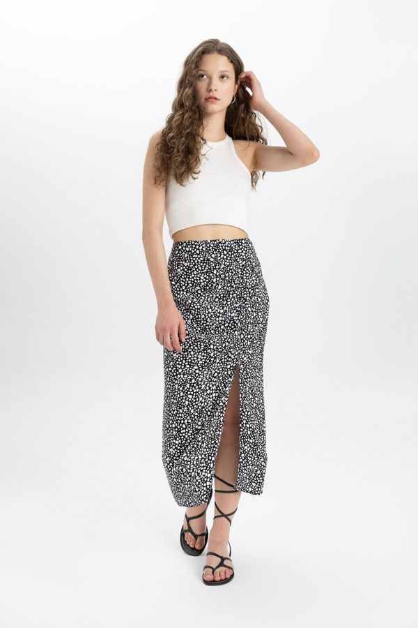 DEFACTO DEFACTO A-Line Printed Moroccan Midi Skirt