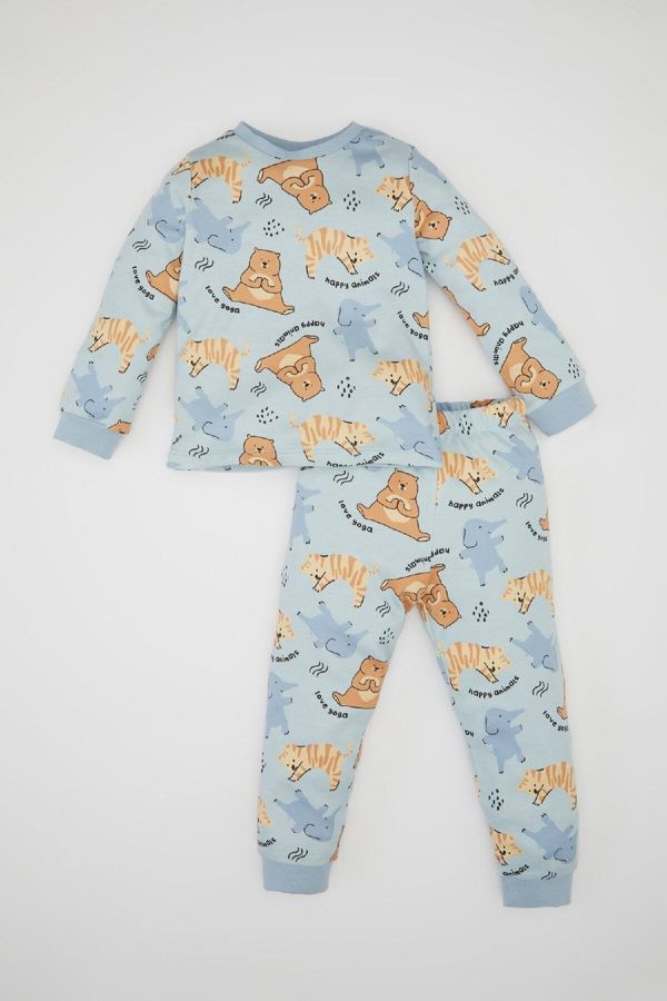 DEFACTO DEFACTO Baby Boy Animal Patterned Long Sleeve Pajama Set