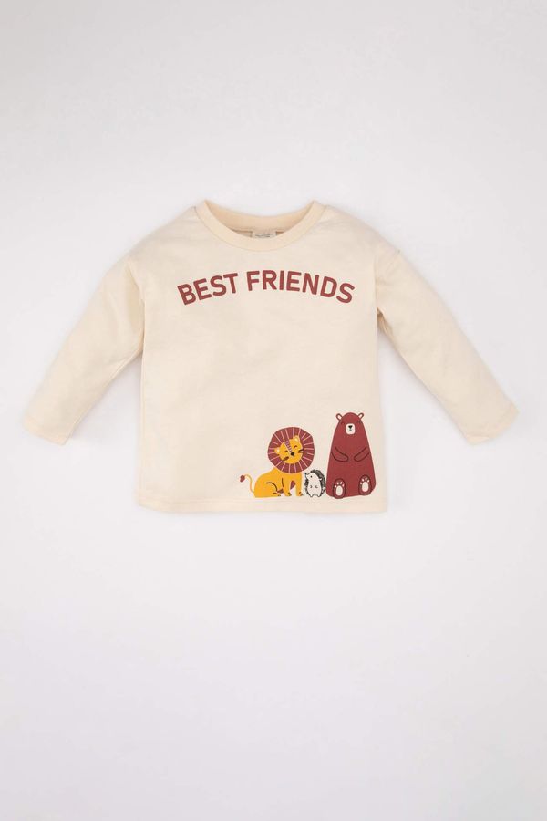 DEFACTO DEFACTO Baby Boy Crew Neck Animal Patterned T-Shirt