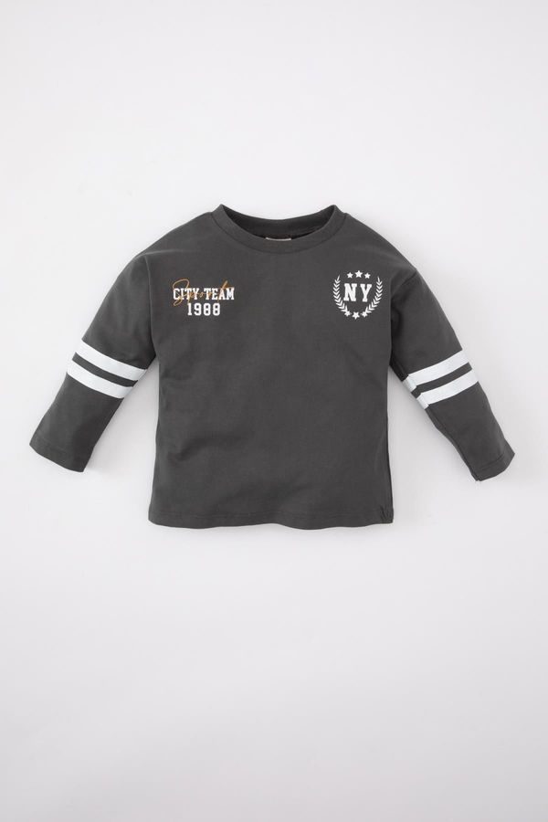 DEFACTO DEFACTO Baby Boy Crew Neck Printed Long Sleeve T-Shirt