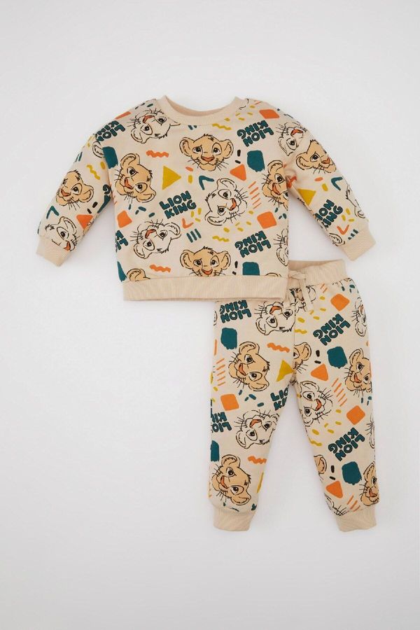 DEFACTO DEFACTO Baby Boy Disney Lion King Sweatshirt Sweatpants Set of 2