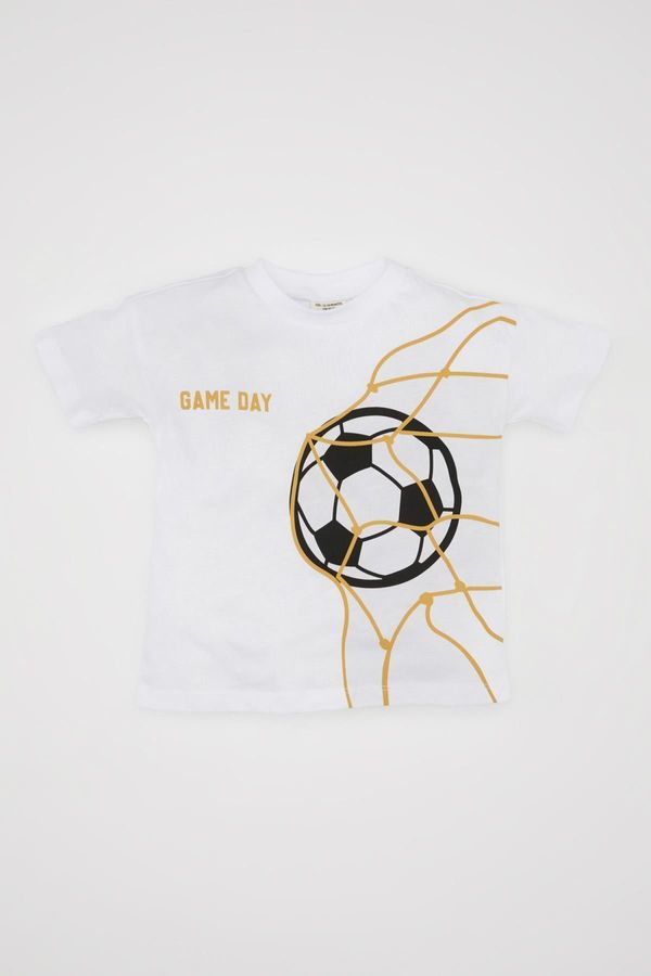 DEFACTO DEFACTO Baby Boy Football Printed Short Sleeve T-Shirt