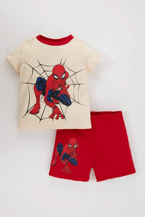 DEFACTO DEFACTO Baby Boy Marvel Spiderman Licensed Crew Neck Rib Pajamas 2 Packs