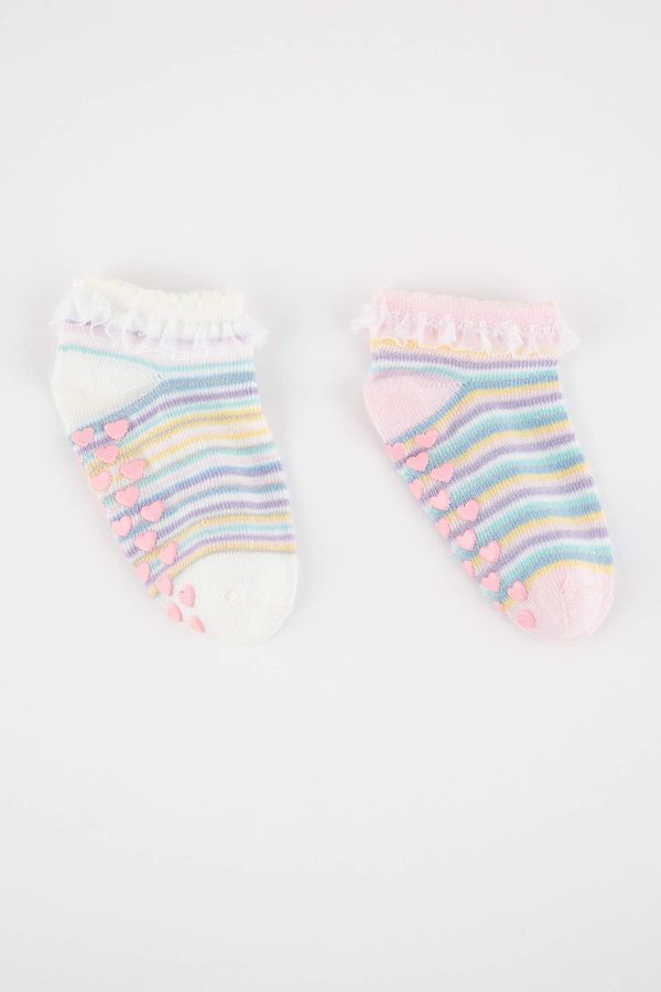 DEFACTO DEFACTO Baby Girl 2-pack Cotton Booties Socks