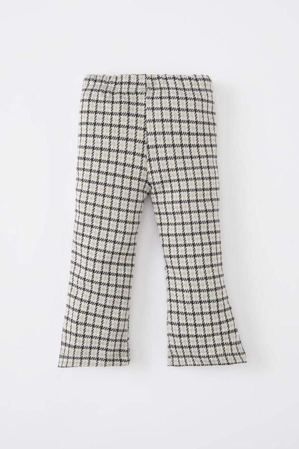 DEFACTO DEFACTO Baby Girl Flare Fit Plaid Elastic Waist Pants