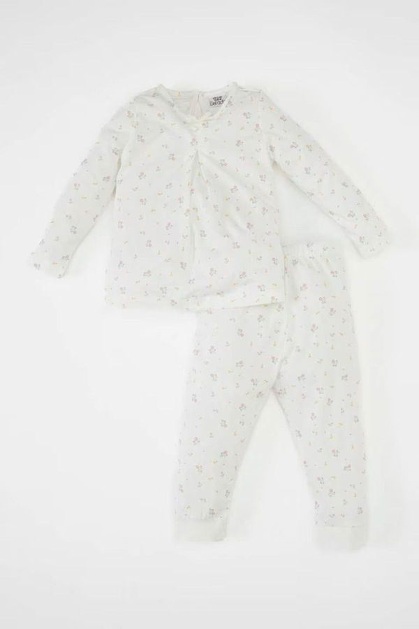 DEFACTO DEFACTO Baby Girl Floral Long Sleeve Cotton Pajama Set