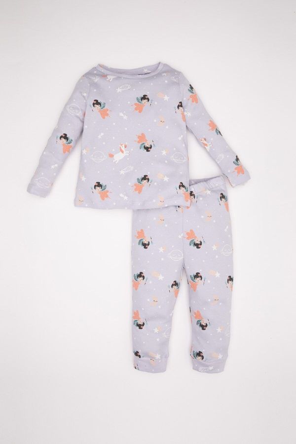 DEFACTO DEFACTO Baby Girl Patterned Long Sleeve Pajama Set