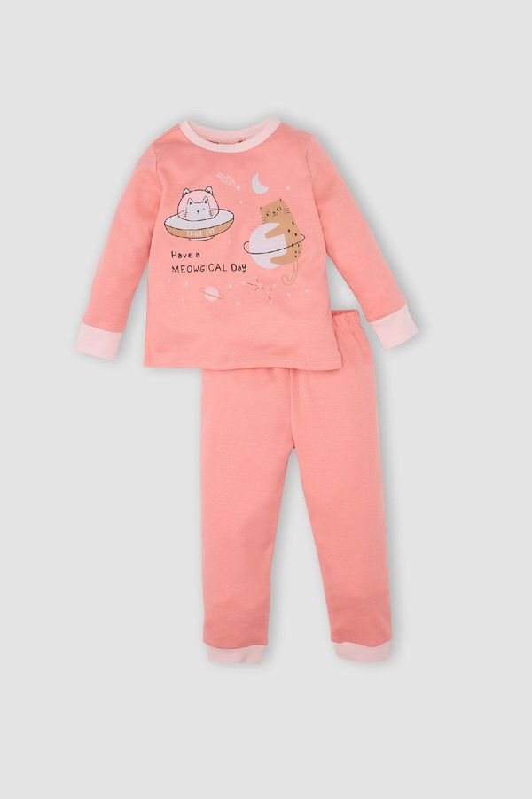 DEFACTO DEFACTO Baby Girl Printed Long Sleeve Top Bottom Pajama Set