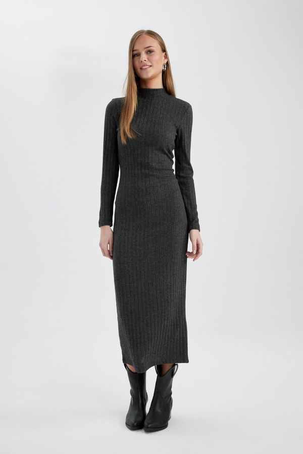 DEFACTO DEFACTO Bodycon Half Turtleneck Long Sleeve Maxi Dress