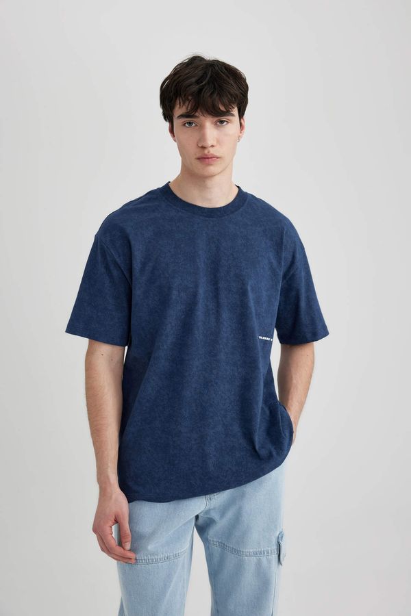 DEFACTO DEFACTO Boxy Fit Crew Neck Printed T-Shirt