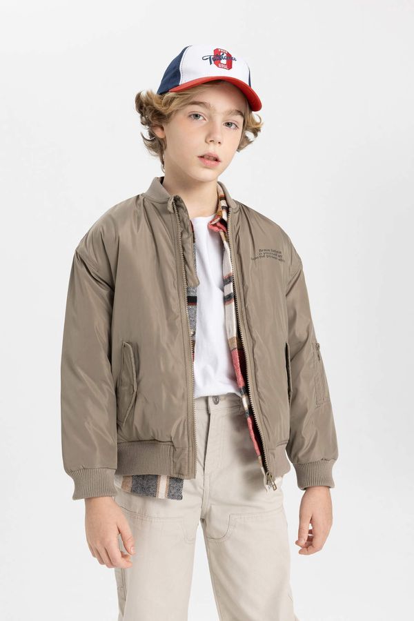DEFACTO DEFACTO Boy Bomber Collar Water Repellent Puffer Jacket