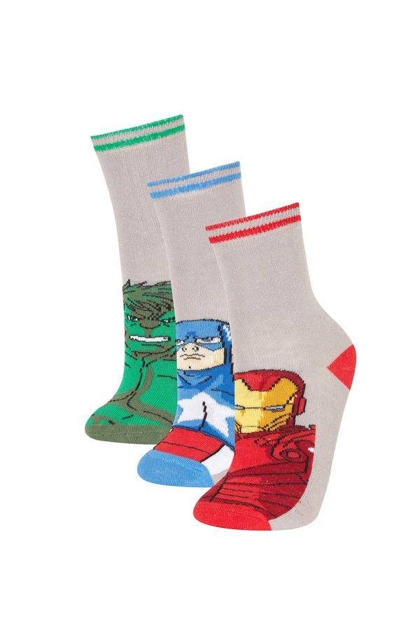 DEFACTO DEFACTO Boy Marvel Avengers 3 Piece Cotton Long Socks