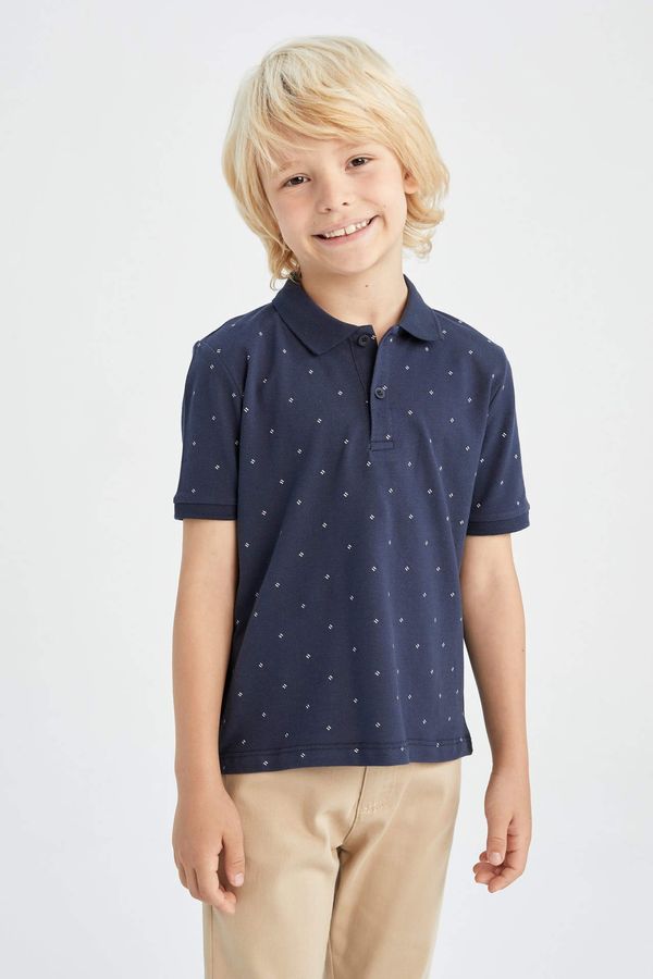 DEFACTO DEFACTO Boy Regular Fit Short Sleeve Polka Dot Print T-Shirt