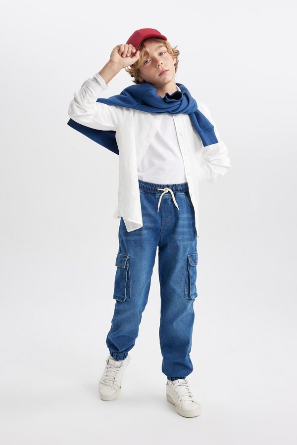 DEFACTO DEFACTO Boy&#39;s Cargo Jogger Elastic Banded Leg Jean Trousers