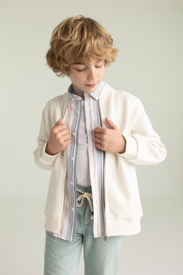 DEFACTO DEFACTO Boy's College Collar Bomber Cardigan