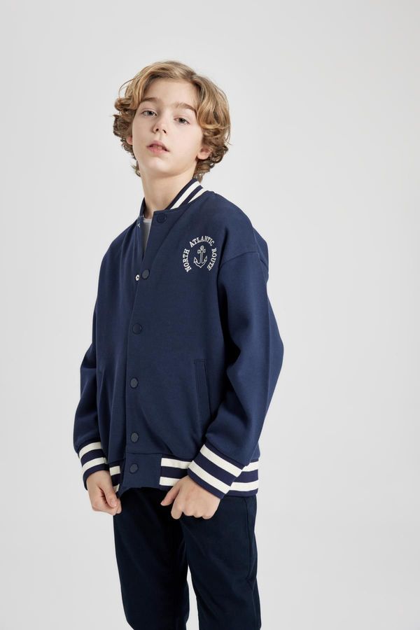 DEFACTO DEFACTO Boys College Collar Bomber Cardigan